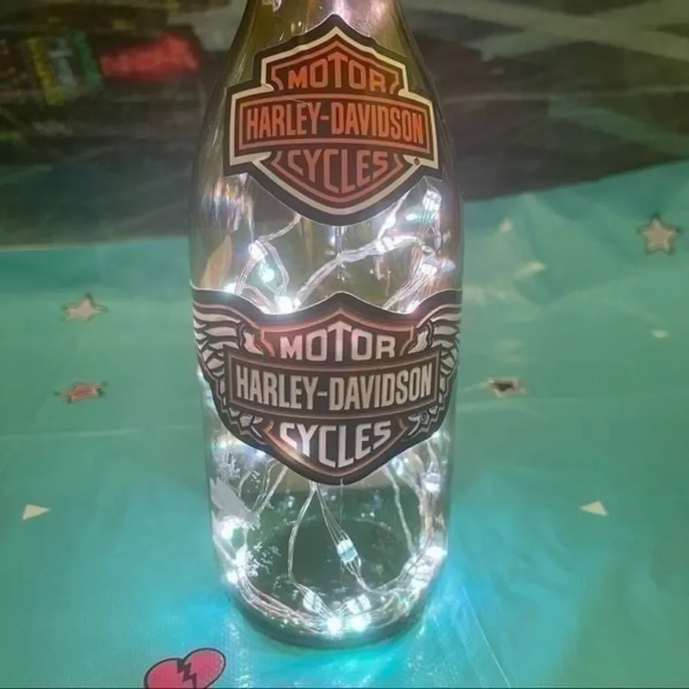 Harley Davidson Glass bottle lights